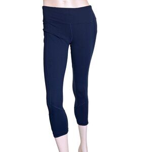 Lululemon  Pace Rival Crop Full On Luxtreme Leggings Womens 6 Navy Stretch Crop